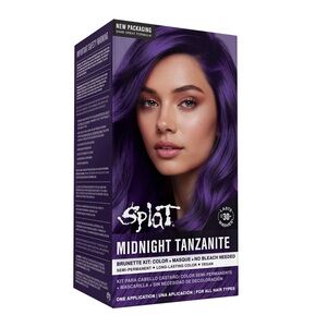 MIDNIGHT TANZANITE
SPLAT MIDNIGHT NO BLEACH SEMI-PERMANENT HAIR COLOR